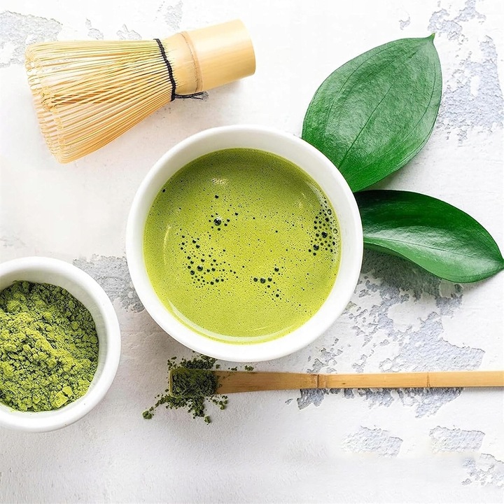 Zestaw Do Herbaty Matcha 5 Elementów Bambusowo-Ceramiczny