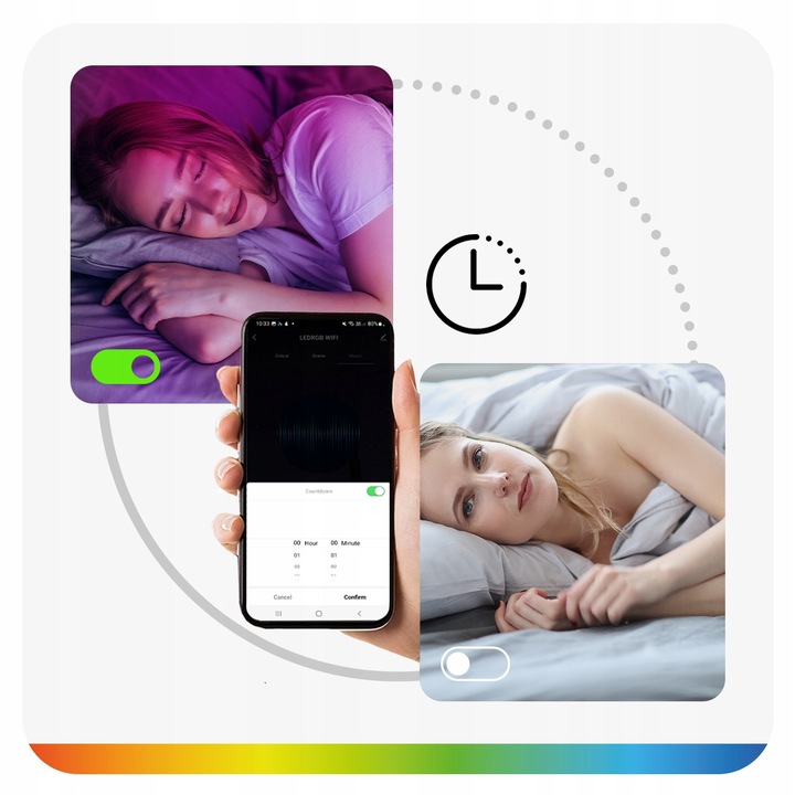 Taśma LED 6M RGB 5050 WiFi PILOT APLIKACJA TUYA ZESTAW MUZYKA TIMER