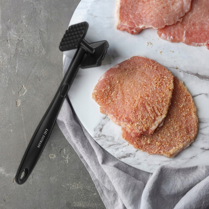 TŁUCZEK DO MIĘSA ZIEMNIAKÓW CZARNY METALOWY SOLIDNY TŁUCZEK 23 cm