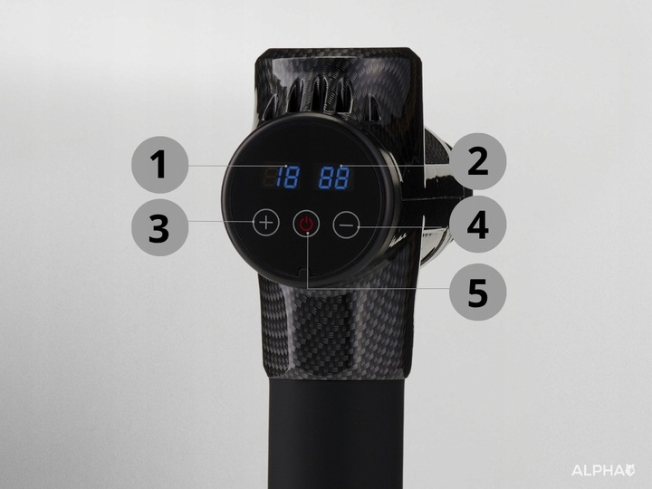 Pistolet do Masażu Alpha Massage Gun Pro - Masażer do Pleców, Stóp i Ciała