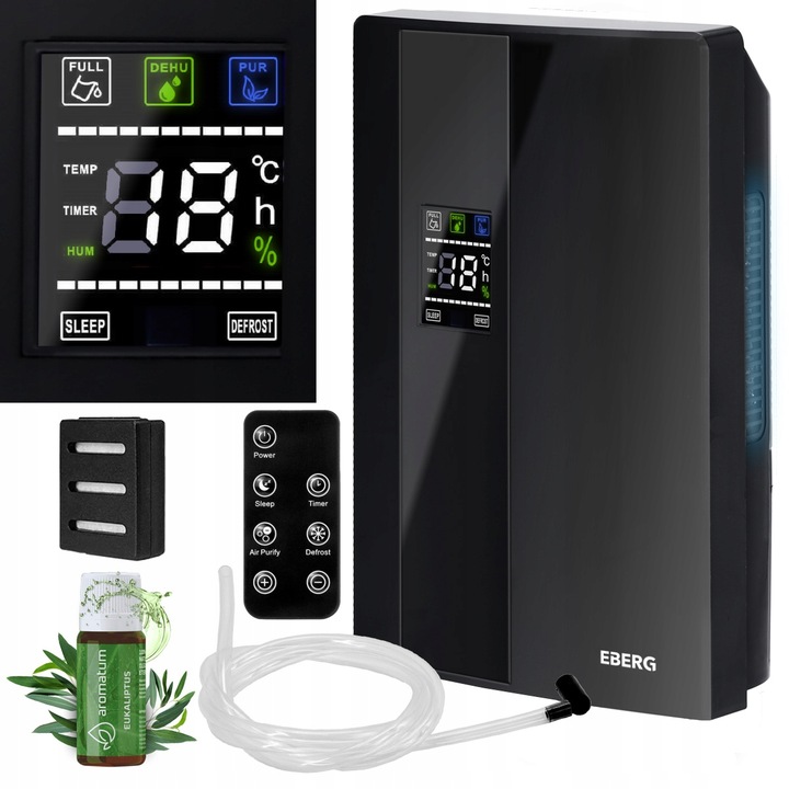 Osuszacz powietrza ZOY pochłaniacz wilgoci 2l lampa UV filtr TiO2 LED