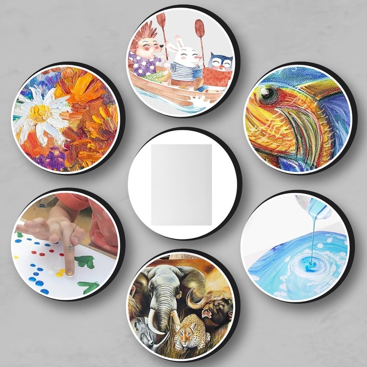 PŁÓTNO MALARSKIE DO MALOWANIA PODOBRAZIE BAWEŁNIANE 10szt 24x30 cm zestaw