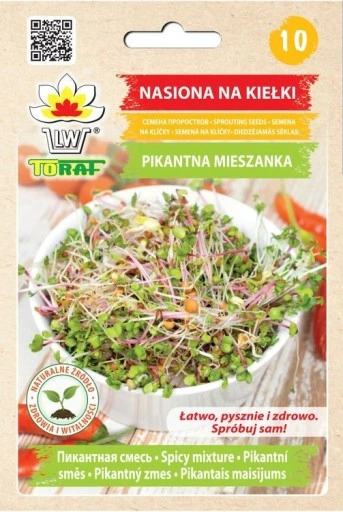 ZESTAW NASIONA NA KIEŁKI MIX ODMIAN ŁATWA UPRAWA MICROGREENS 21 SZT. GRATIS