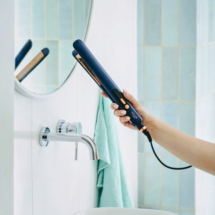 PROSTOWNICA DO WŁOSÓW Z JONIZACJĄ REGULACJA TEMPERATURY TYTANOWE