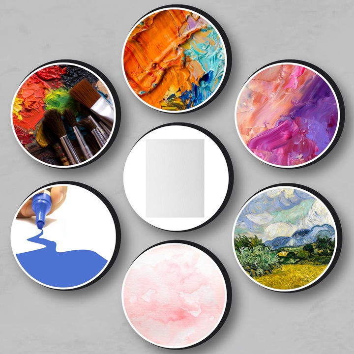 PŁÓTNO MALARSKIE DO MALOWANIA PODOBRAZIE BAWEŁNIANE 10szt 24x30 cm zestaw