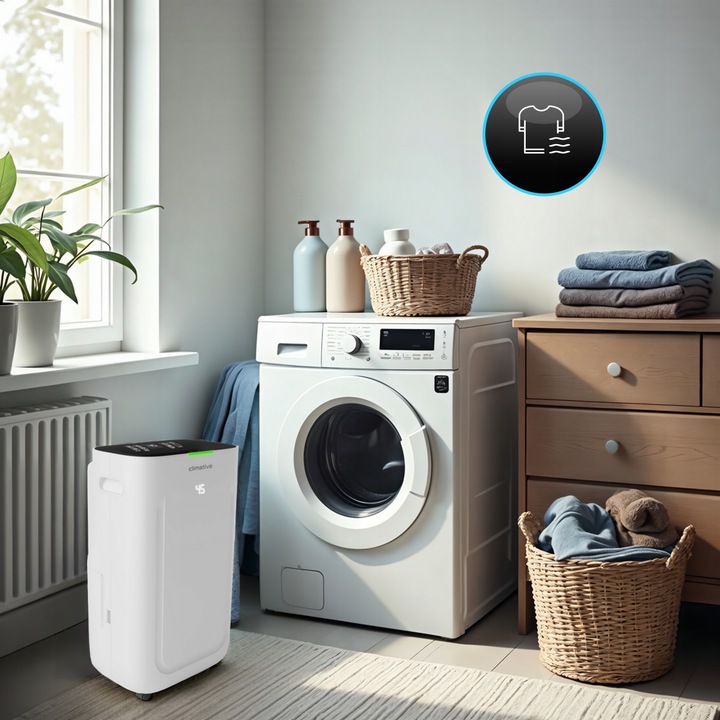 Osuszacz powietrza 20l oczyszczacz 2w1 Silent UV ION WiFi HEPA do 50m²