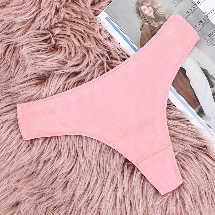 5x GŁADKIE STRINGI BEZSZWOWE BAWEŁNIANE MAJTKI M/L