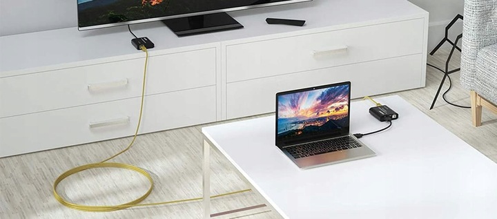 Transmiter HDMI LAN Przedłużacz Extender 1080p 60m Nadajnik Odbiornik + USB