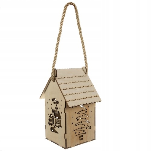 LED Lampion Adwentowy Drewniany Roraty Latarenka Dekoracja Świąteczna