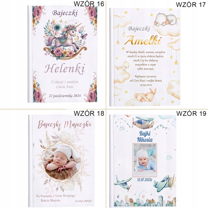 Bajki dla dzieci prezent na Roczek Chrzest Urodziny Imię dziecka