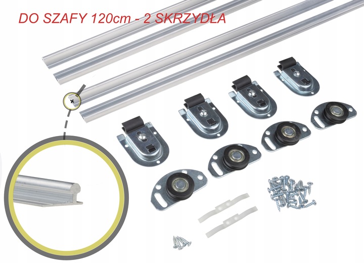 System do drzwi przesuwnych w szafach ATU 1200