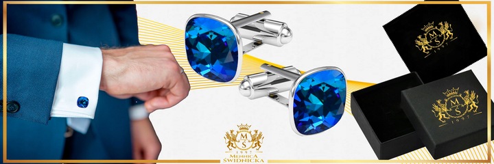 Spinki do Mankietów Koszuli Srebrne Męskie Stal Szlachetna 316L na Prezent