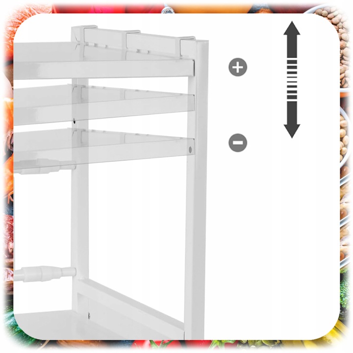 PÓŁKA NA MIKROFALÓWKĘ STOJAK REGAŁ KUCHENNY PRZYPRAWY REGULOWANA
