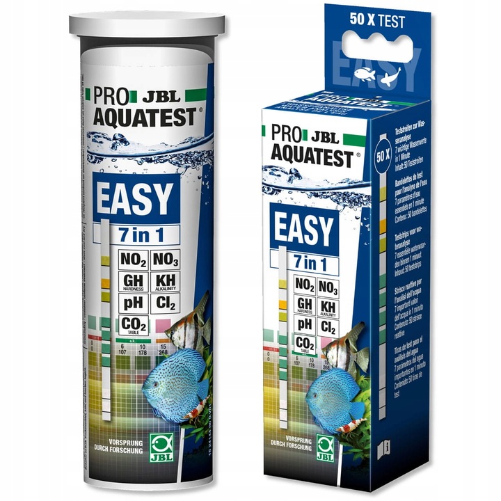 JBL TEST 7W1 50 SZT. PH KH GH NO3 NO2 Cl CO2 7in1