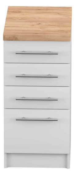 KUCHNIA Szafka kuchenna INEZ stojąca 40 biały craft złoty SZUFLADY