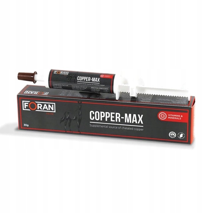 Suplement Foran Copper Max pasta 30g Miedź i cynk dla koni