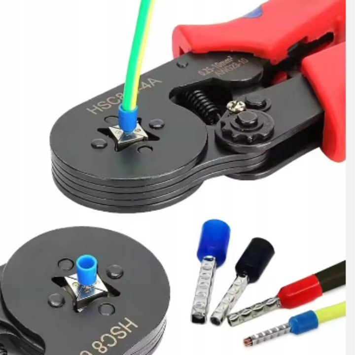 ZACISKARKA DO TULEJEK SZCZYPCE DO ZACISKANIA KOŃCÓWEK PRZEWODÓW PRASKA