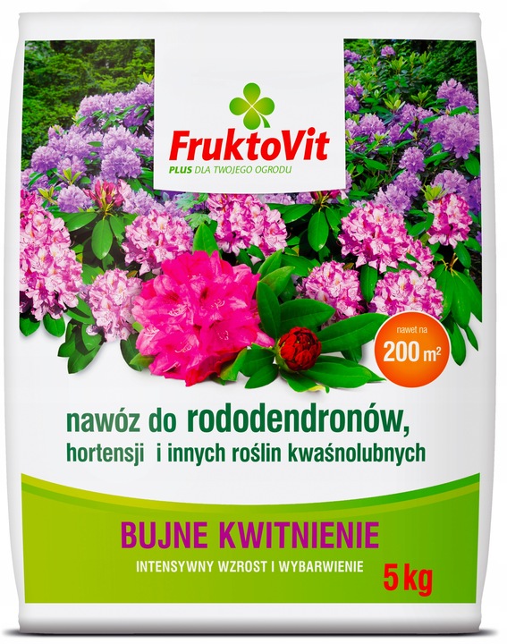 NAWÓZ FRUKTOVIT DO RODODENDRONÓW HORTENSJI KWAŚNOLUBNYCH GRANULAT 5 KG