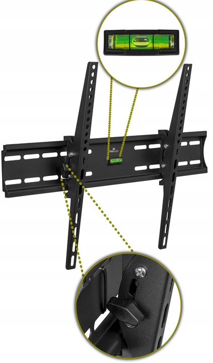 UCHWYT DO TELEWIZORA WIESZAK NA TV LCD UCHYLNY MOCNY 35-85 CALI KingMount