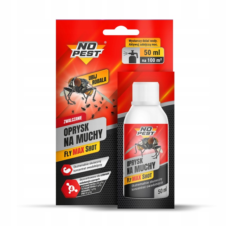ULTRA MOCNY OPRYSK PŁYN KONCENTRAT PREPARAT ŚRODEK NA MUCHY KOMARY