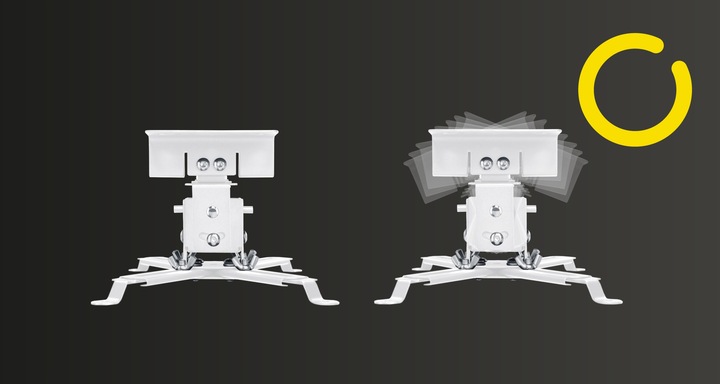 UCHWYT OBROTOWY do projektora Sufitowy Ścienny dł do 65 cm UNIWERSALNY