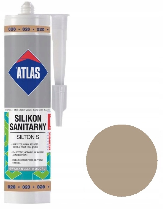 ATLAS SILIKON SILTON S 280ml - 020 BEŻOWY