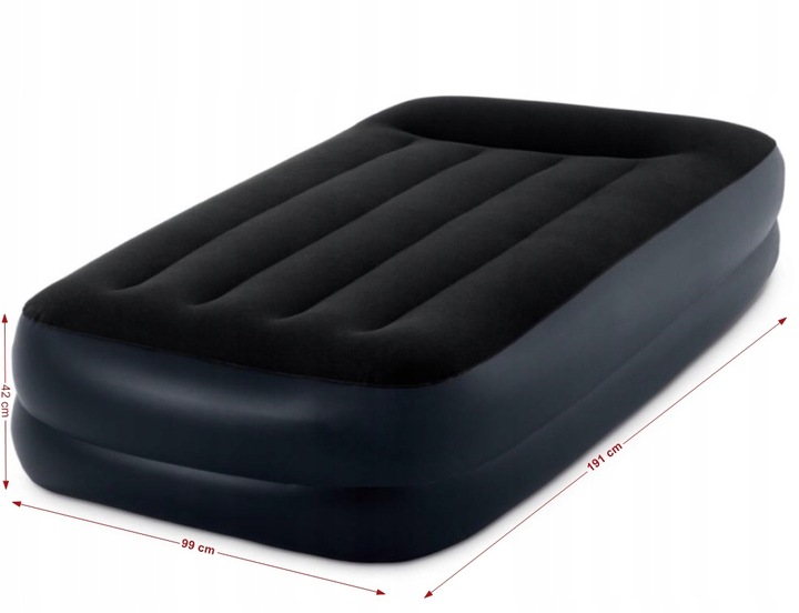 Materac Dmuchany Jednoosobowy Łóżko z Pompką 230V Intex 64122ND MODEL 2024