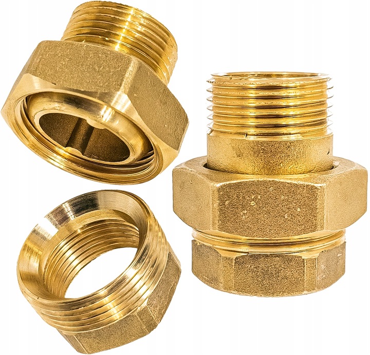 ŚRUBUNEK MOSIĘŻNY STOŻKOWY RÓWNOPRZELOTOWY 1" DN25 PROSTY MOCNY SOLIDNY