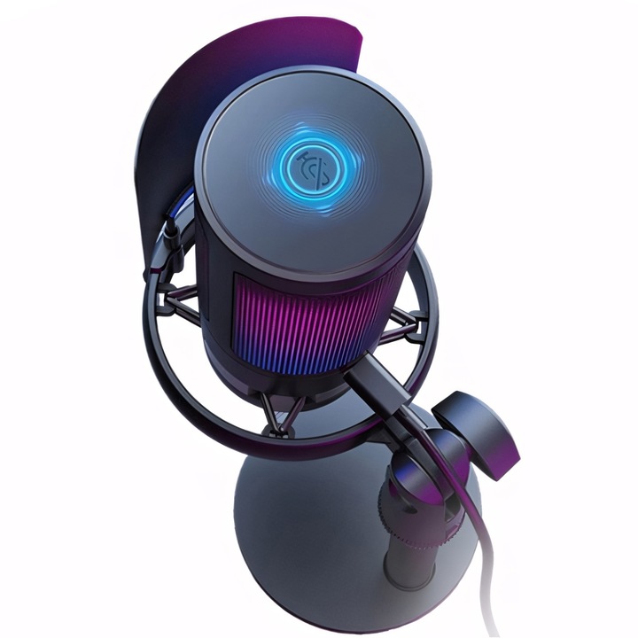 MIKROFON GAMINGOWY USB DO KOMPUTERA POP-FILTER POJEMNOŚCIOWY WYCISZ FUNKCJA