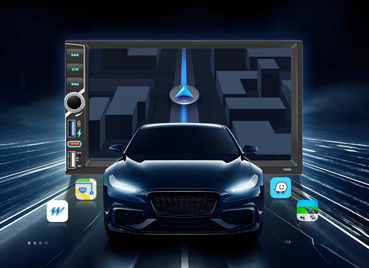 RADIO SAMOCHODOWE 2 DIN 4GB RAM ANDROID AUTO CARPLAY ANDROID 15 RDS