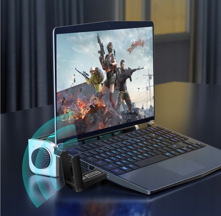 Adapter WiFi USB 3.0 Karta Sieciowa 1300MBps 5Ghz do Komputera Antena Wi-Fi