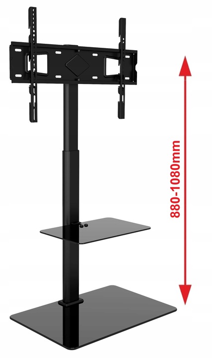 Podłogowy STOJAK TV pod telewizor z półką Uniwersalny Obrotowy