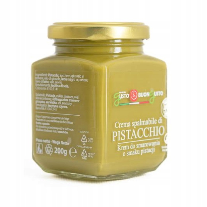 Krem Pistacjowy Sycylijski 200g Gusto Buon Gusto Pasta Orzechowa do Smarowa