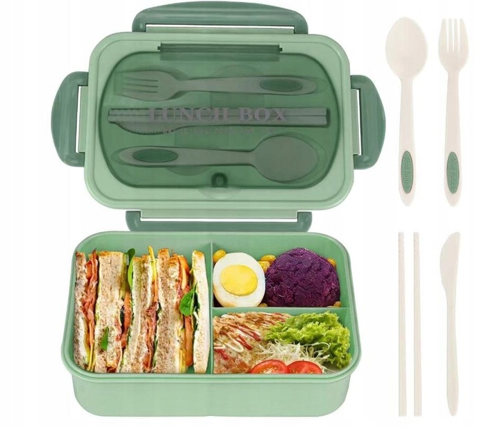 DUŻA LUNCHBOX Z PRZEGRÓDKAMI POJEMNIK ŚNIADANIÓWKA