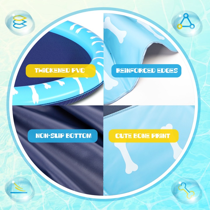 ZRASZACZ MATA WODNA DLA PSA BRODZIK BASEN NIEBIESKI Ø100cm