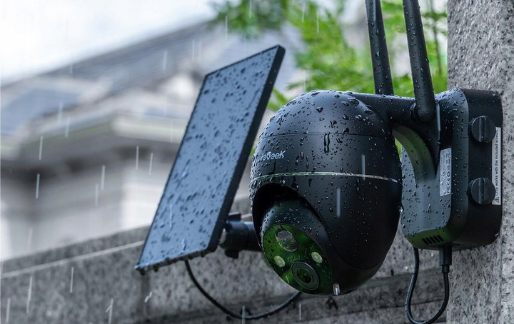 2X ZEWNĘTRZNA KAMERA WIFI SOLARNA OBROTOWA NA BATERIE Z PANELEM SOLARNYM