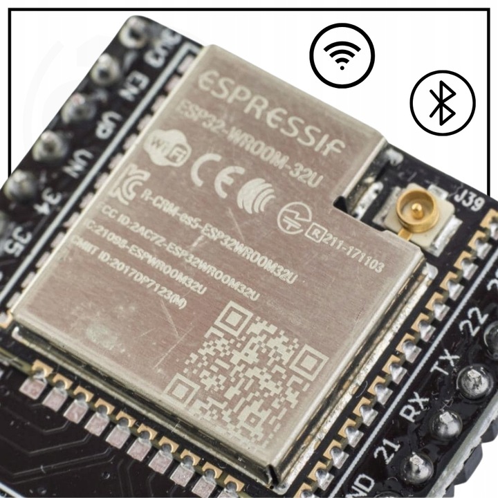 ESP32 ESP-WROOM-32U WiFi Bluetooth NodeMCU DevKitC płytka IoT U.FL