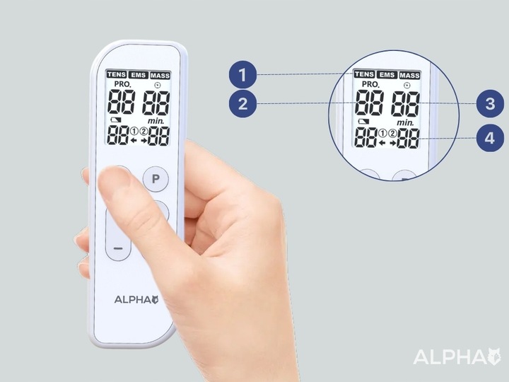 Bezprzewodowy Elektrostymulator TENS EMS Masaż 3w1 18 Programów