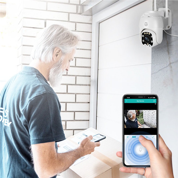 KAMERA ZEWNĘTRZNA IP WiFi OBROTOWA 8 MPX 8 MP 4K IP66 ZOOM 5X DETEKCJA