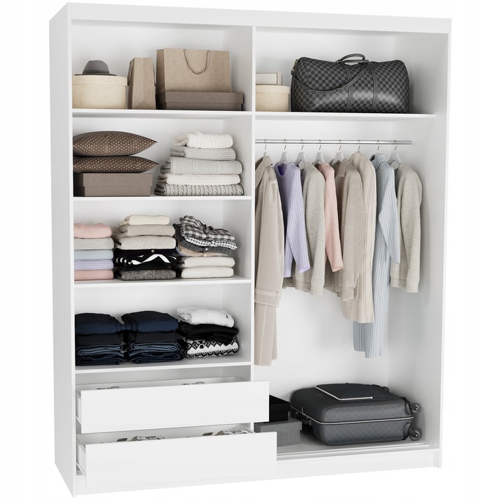 Szafa przesuwna Luna I 183 cm z lustrem