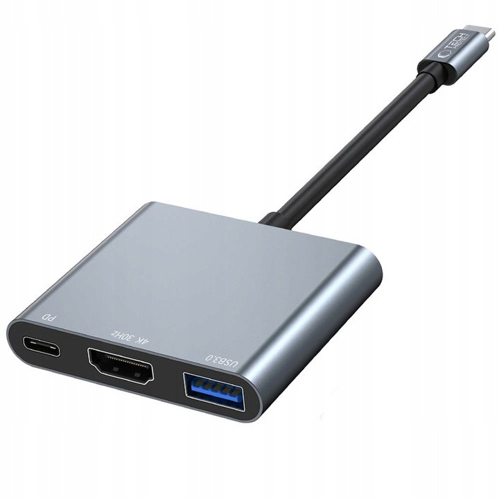 ADAPTER HUB HDMI 4K THUNDERBOLT 3 TYPE-C 100W DO MACBOOK PRO AIR M1 M2 M3