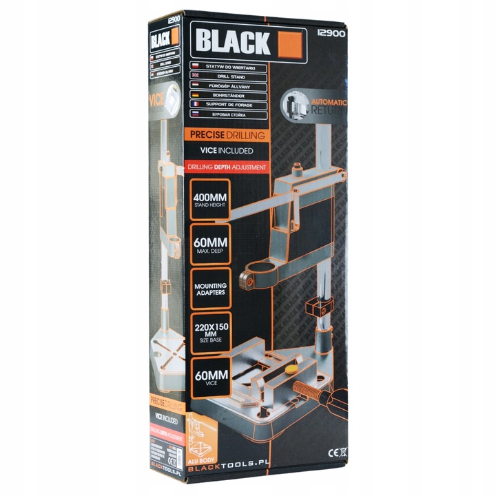 STOJAK STATYW UCHWYT DO WIERTARKI STOŁOWY 400MM Z IMADŁEM BLACK