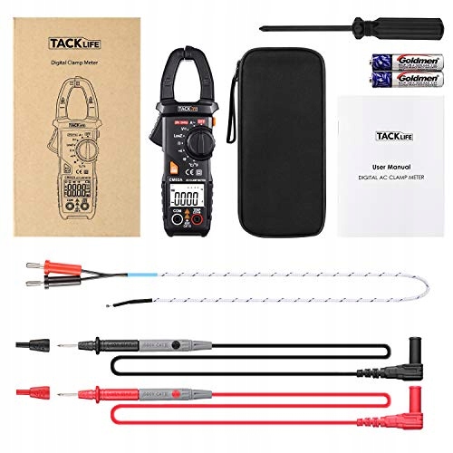 Tacklife CM02A Tester Cyfrowy Miernik Cęgowy AC DC Multimetr +