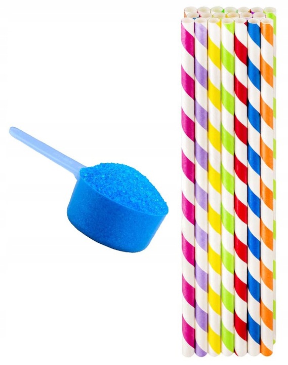 KOLOROWY CUKIER DO WATY CUKROWEJ Smakowy 12x100g PATYCZKI Cukier