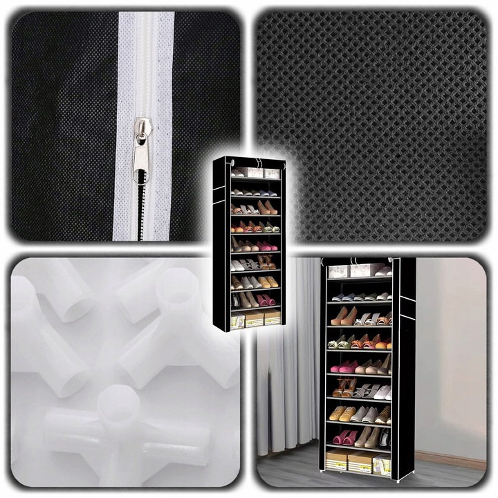 SZAFKA MATERIAŁOWA NA BUTY UBRANIA REGAŁ PÓŁKA GARDEROBA 9 PÓŁEK DUŻA