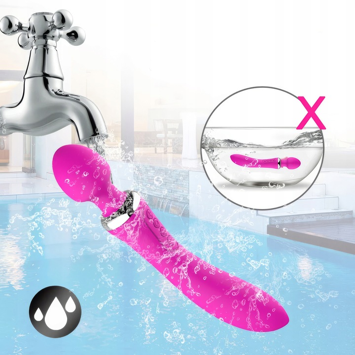 LUKSUSOWY WIBRATOR DAMSKI 2w1 PODGRZEWANY DO 45stC - USB DAWCA ORGAZMÓW