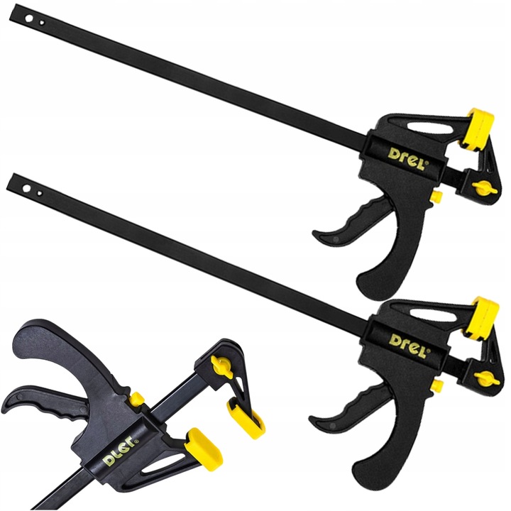 ŚCISK STOLARSKI SZYBKOZACISKOWY JEDNORĘCZNY AUTOMATYCZNY 300mm 2szt.