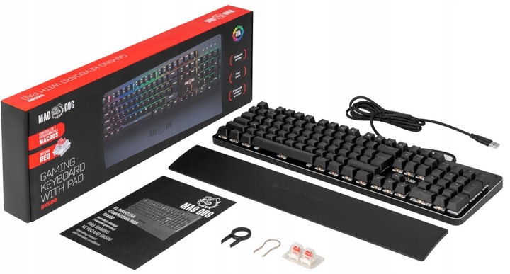 Klawiatura MAD DOG GK600 Outemu Red Czarny