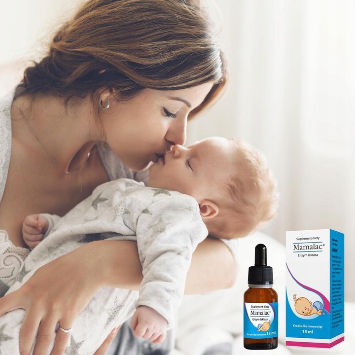 Mamalac KROPLE Z LAKTAZĄ DLA NIEMOWLĄT NA KOLKĘ