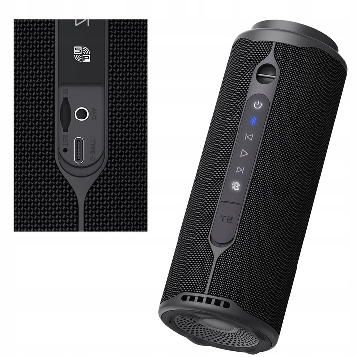 PRZENOŚNY GŁOŚNIK BLUETOOTH 5.3 BEZPRZEWODOWY 40W TRONSMART T8 Czarny